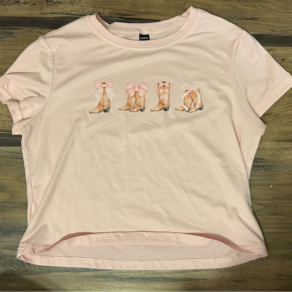 Shein Pink Graphic Tee